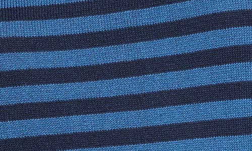 Nic + Zoe Nic+zoe Stripe Cotton Blend Sweater In Blue