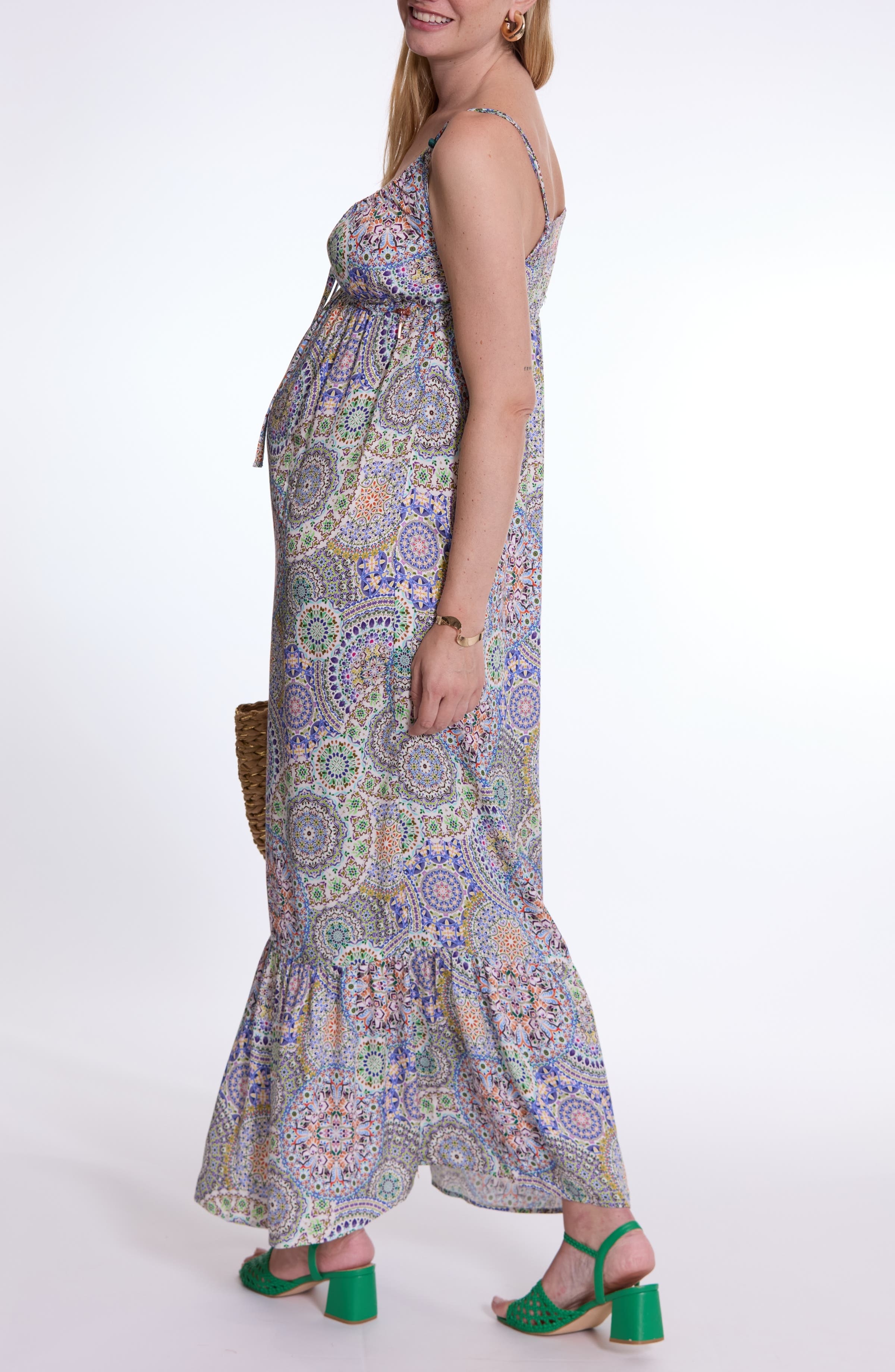 Mandala maternity and nursing dress - image 2