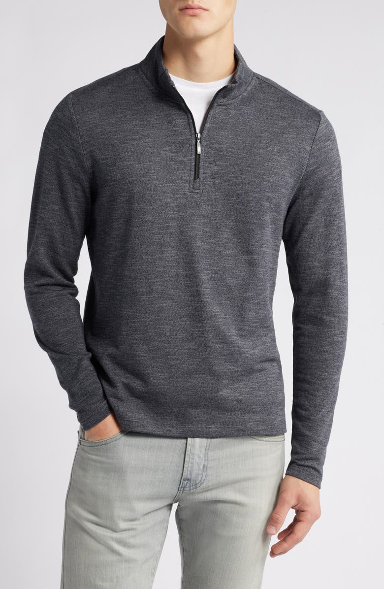 Robert Barakett Crestwood Half Zip Pullover, Main, color, Black