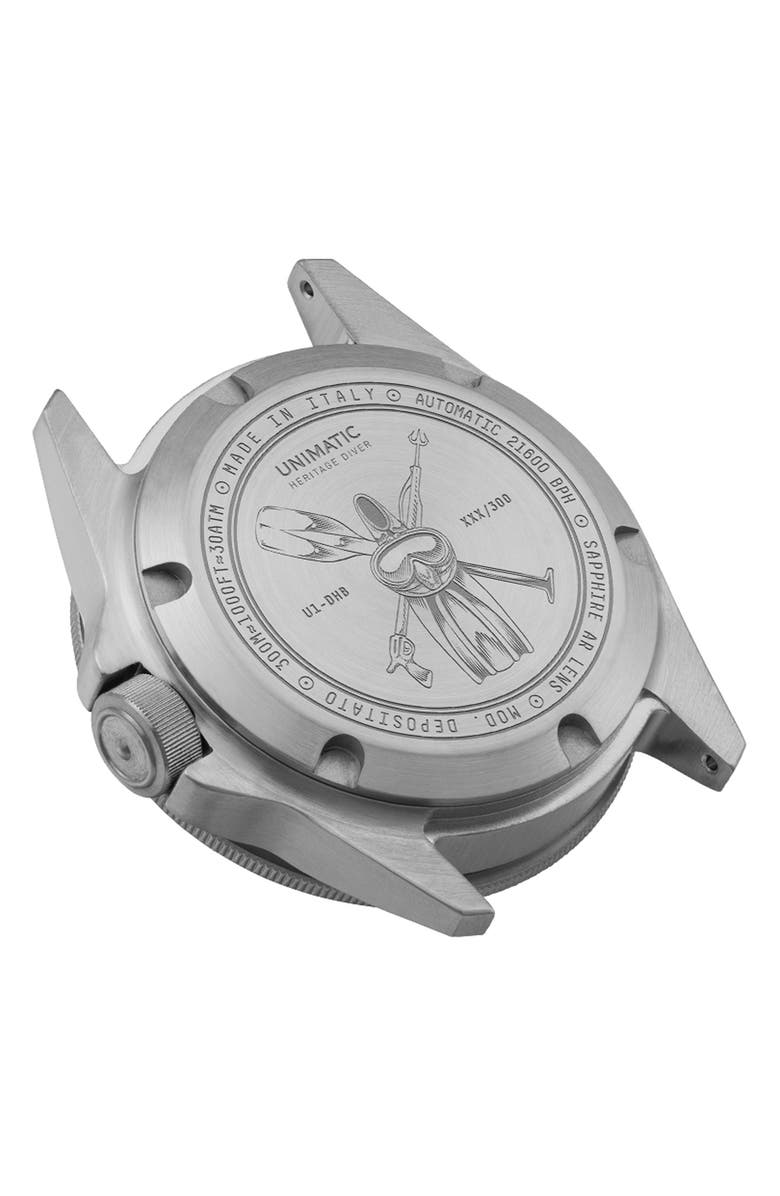 UNIMATIC Diving Heritage Diving Watch, 41.5mm, Alternate, color, Black