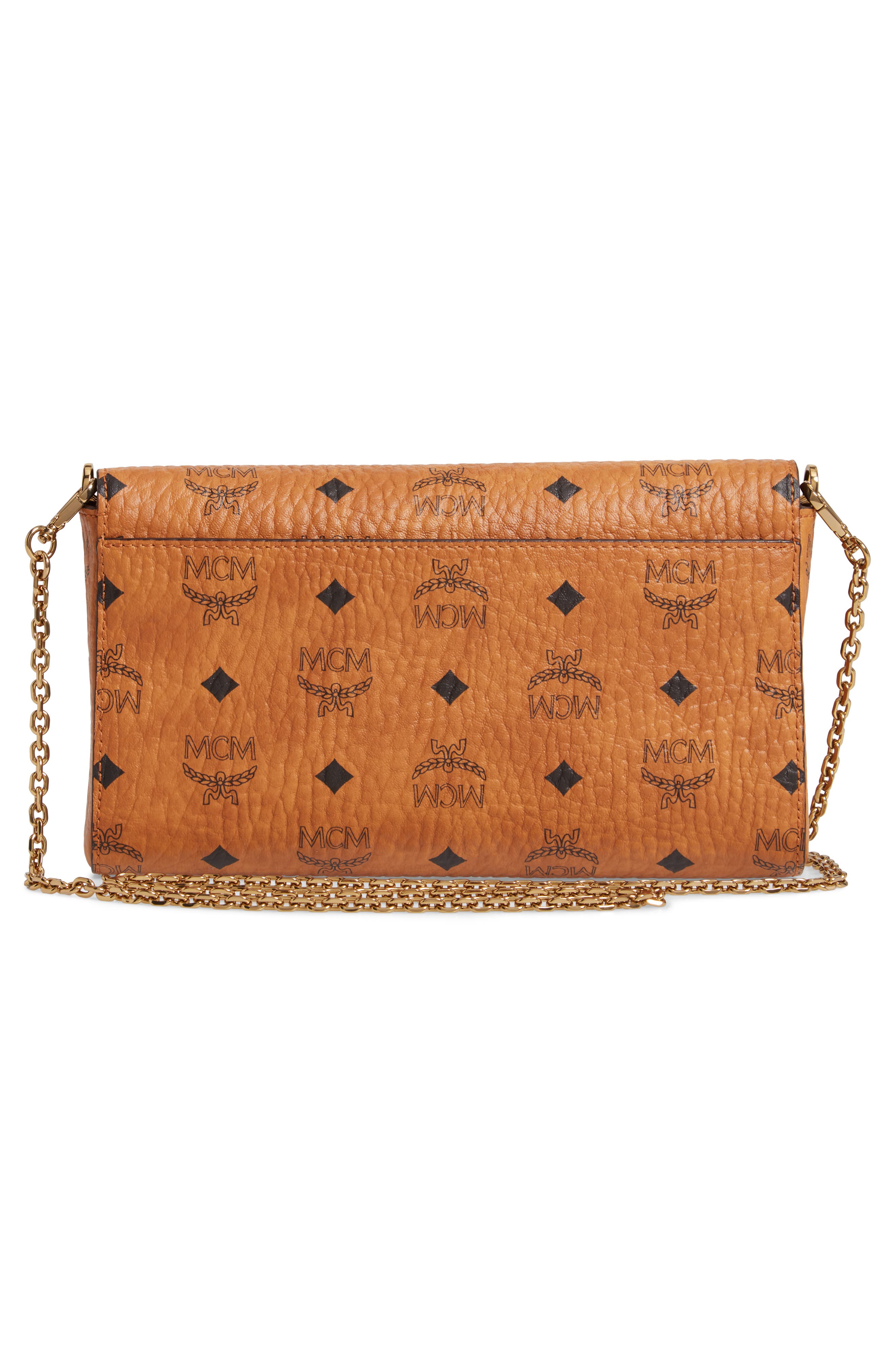 Millie Monogrammed Leather Crossbody Bag, Alternate, color, COGNAC BROWN
