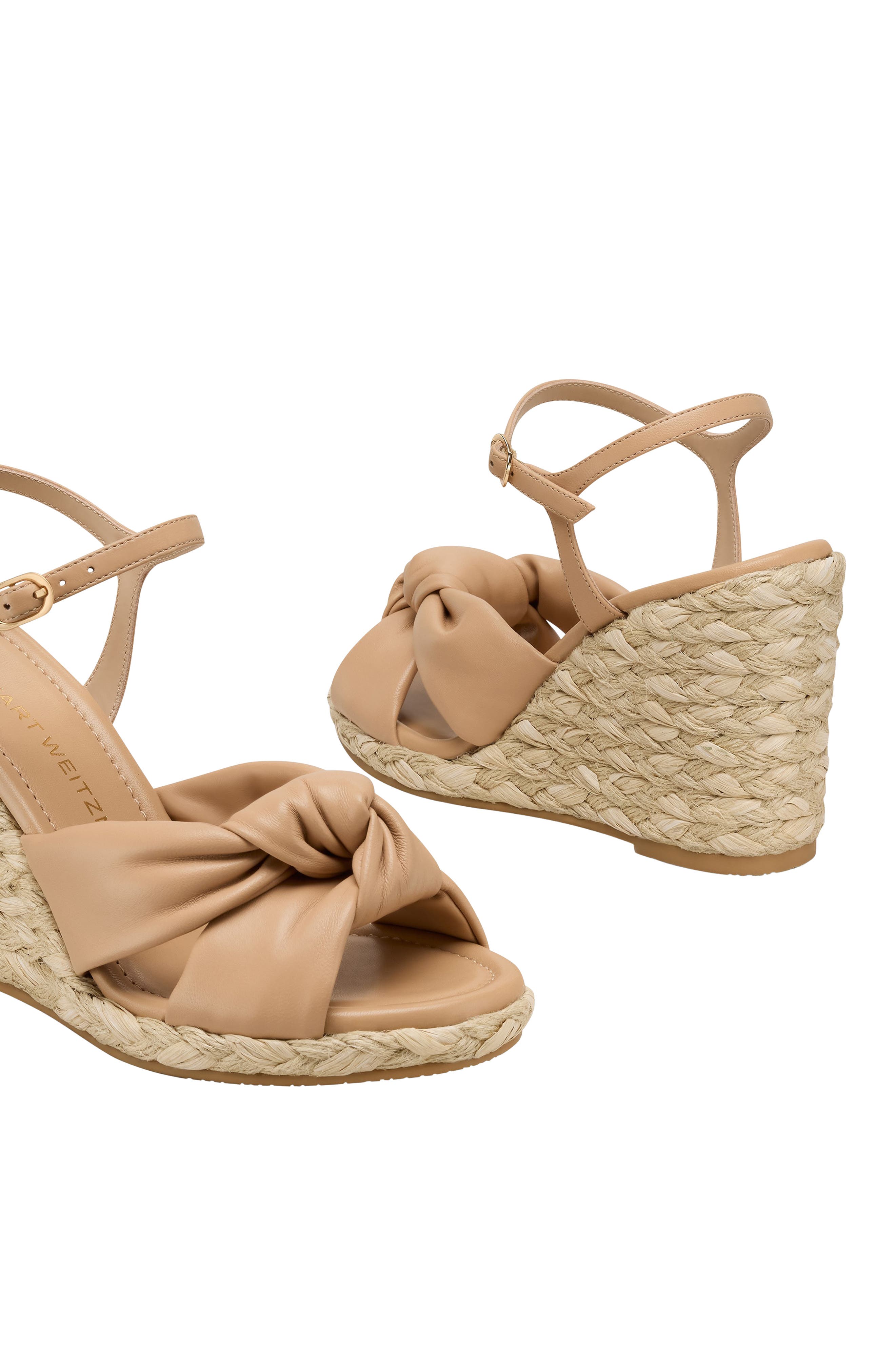 Stuart Weitzman Soplaya Espadrille Wedge Sandal, Alternate, color, Adobe Brown