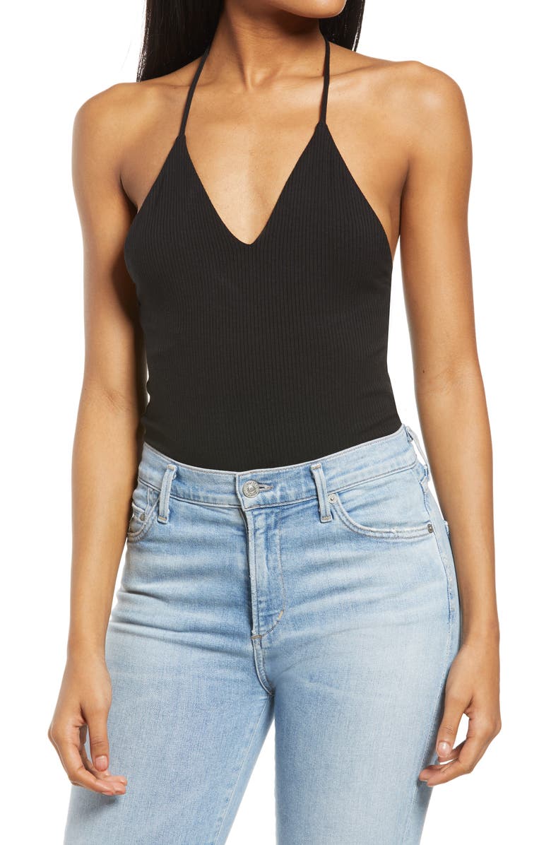 AFRM Hara T-Back Rib Bodysuit, Main, color,