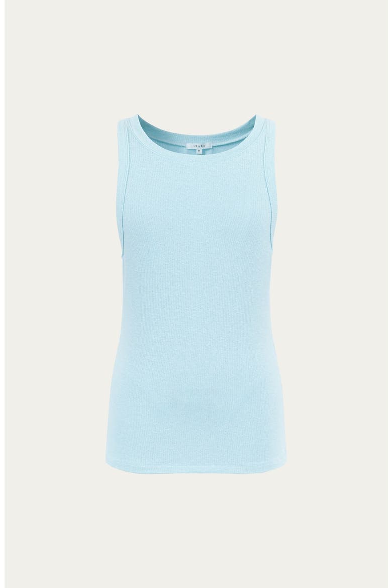 Selene Ribbed Tank, Alternate, color, Sky Blue