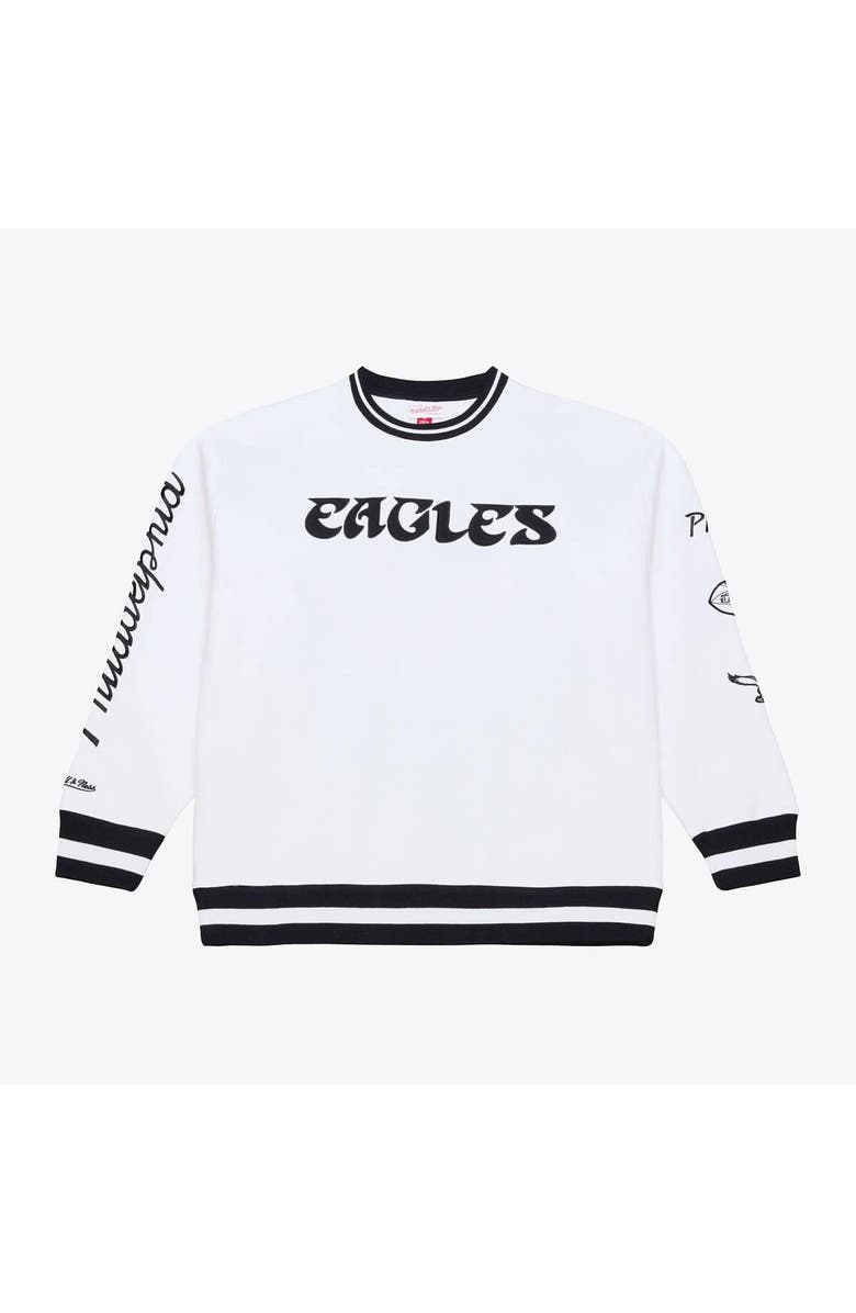 Mitchell & Ness Men's Mitchell & Ness White Philadelphia Eagles Arctic Fleece Sweatshirt, Main, color, White