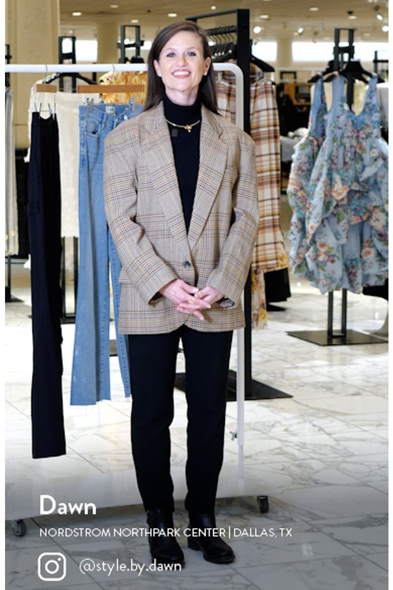 Massive One-Button Plaid Cotton & Linen Blazer video
