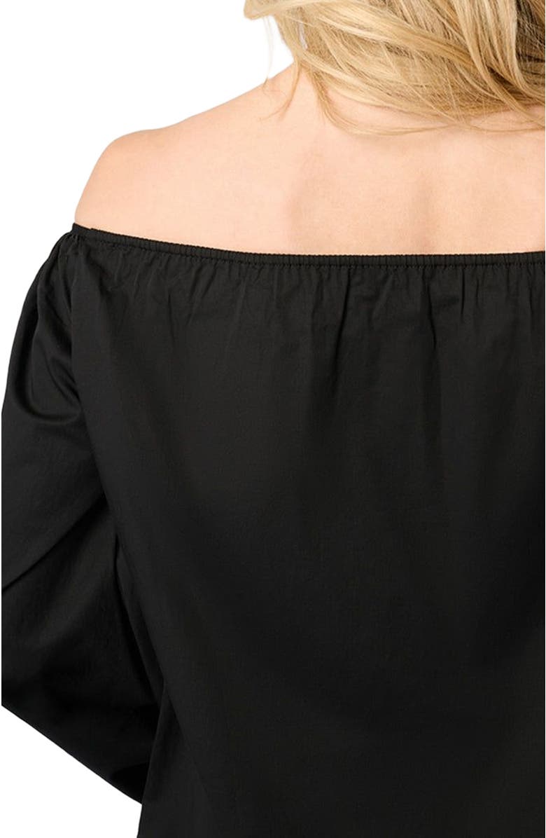 WeWoreWhat Off The Shoulder Top, Alternate, color, Black