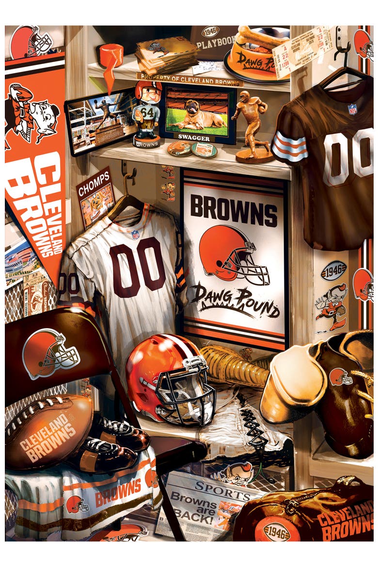 Cleveland Browns Locker Room 500 Puzzle, Alternate, color, Multicolor