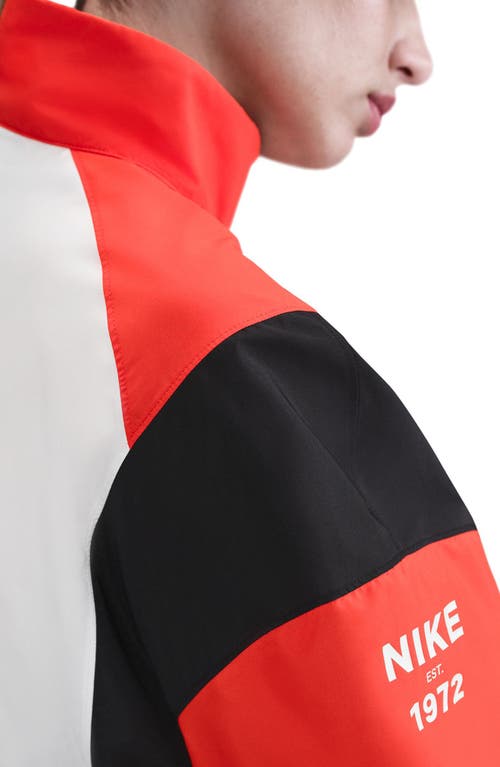 Nike Sportswear Woven Pullover Top In Red