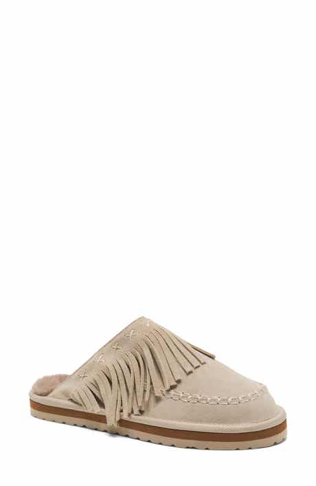 Fallon Fringe Faux Fur Mule Slipper