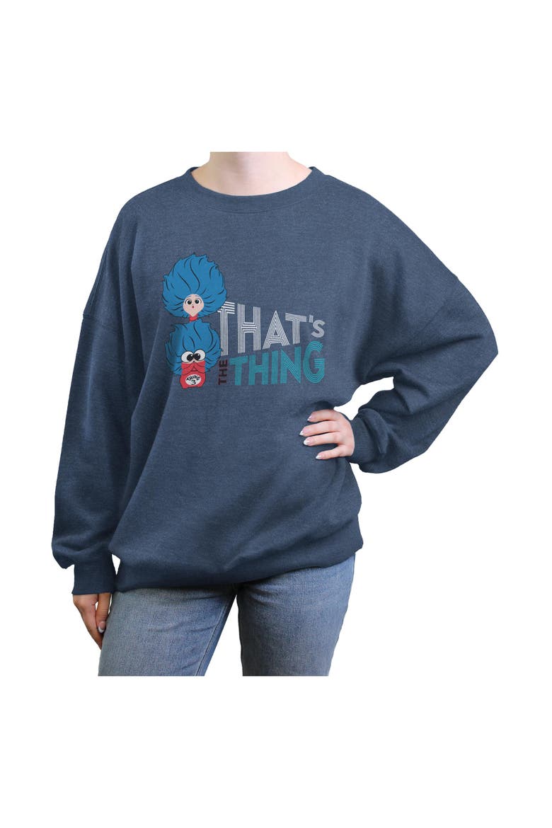 Junior's Thats The Thing Sweatshirt, Main, color, Blue Heather