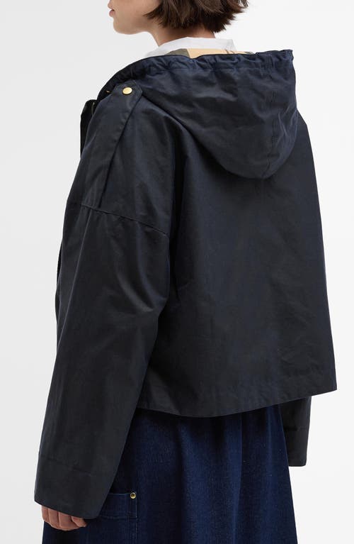 Barbour Ryedale Waxed Cotton Jacket In Black