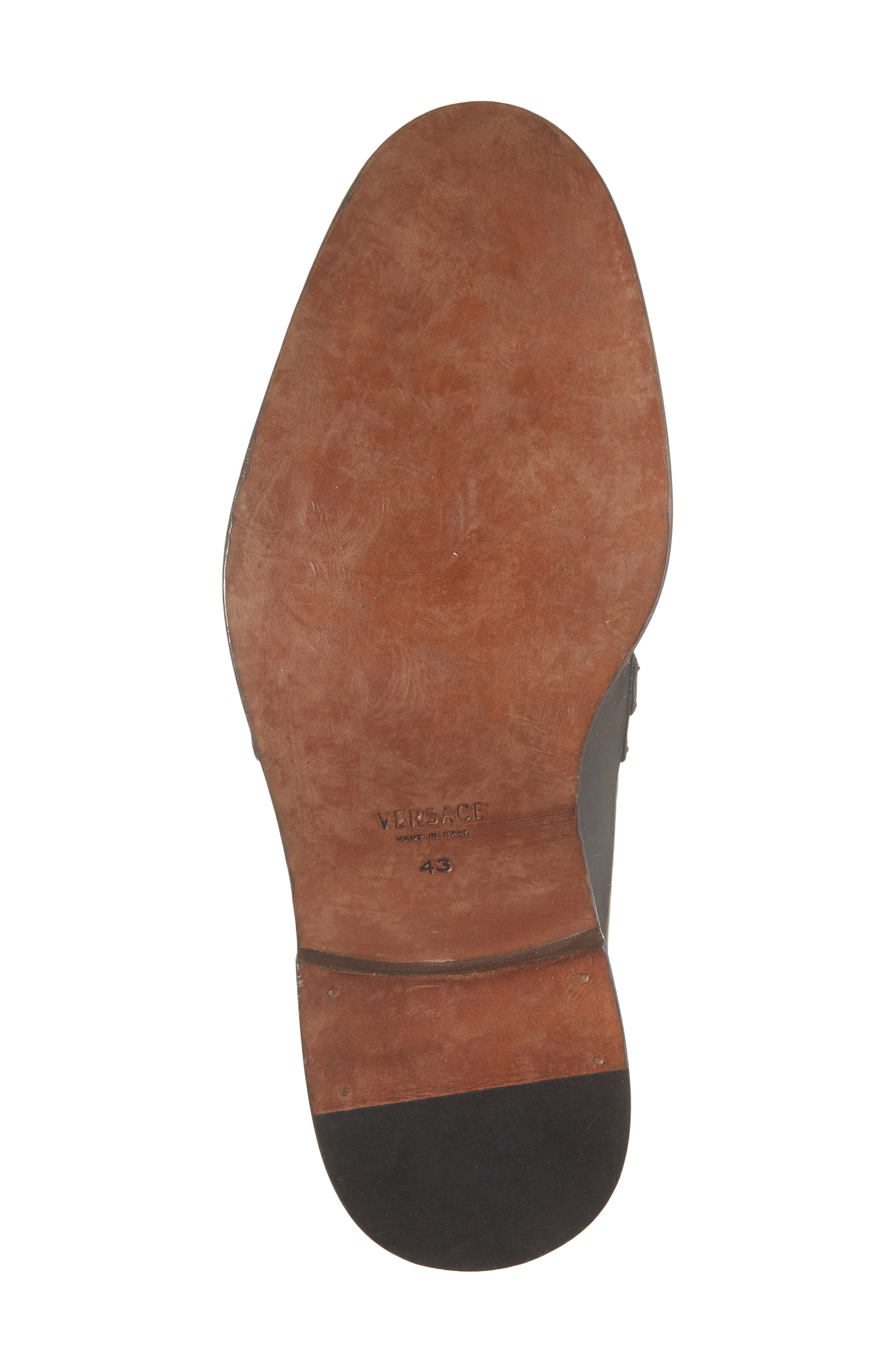 Versace First Line Primo Medusa Buckle Loafer, Alternate, color, Ebano-Gold