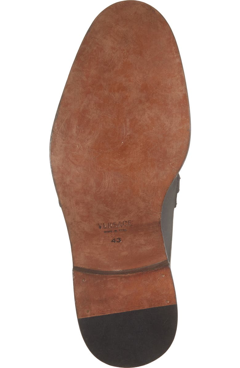 Versace First Line Primo Medusa Buckle Loafer, Alternate, color, Ebano-Gold