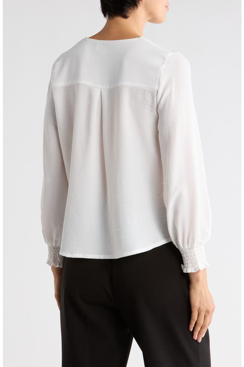 Needle Lace V-Neck Top, Alternate, color, OFF WHITE