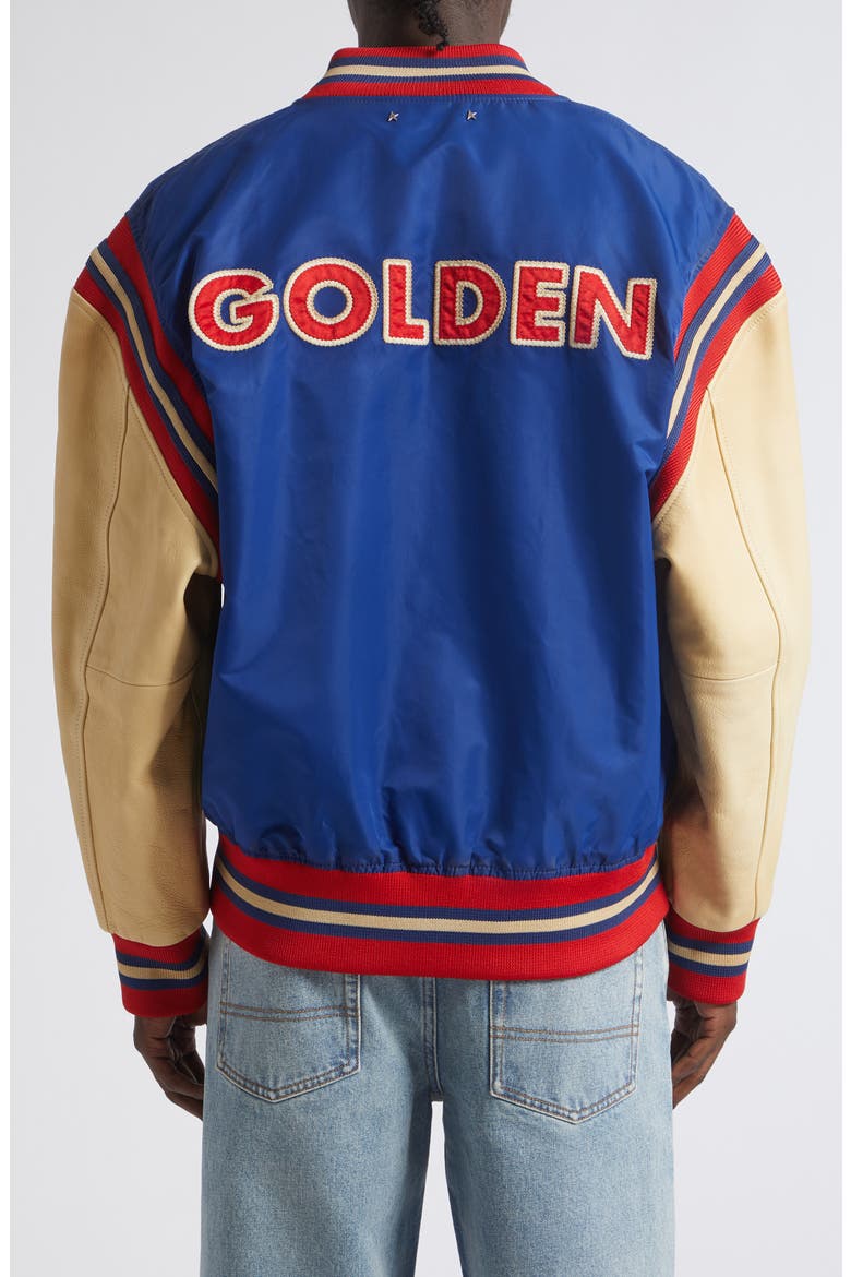 Journey Randley Bomber Jacket, Alternate, color, BELLWETHER/ NATURAL/ RED