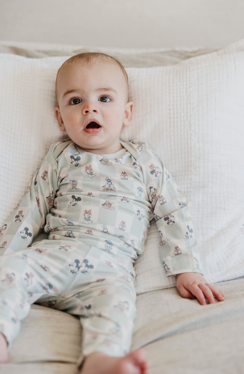 Copper Pearl Mickey Mouse & Friends Print Long Sleeve Bodysuit, Alternate, color, Mickey Mouse Friends