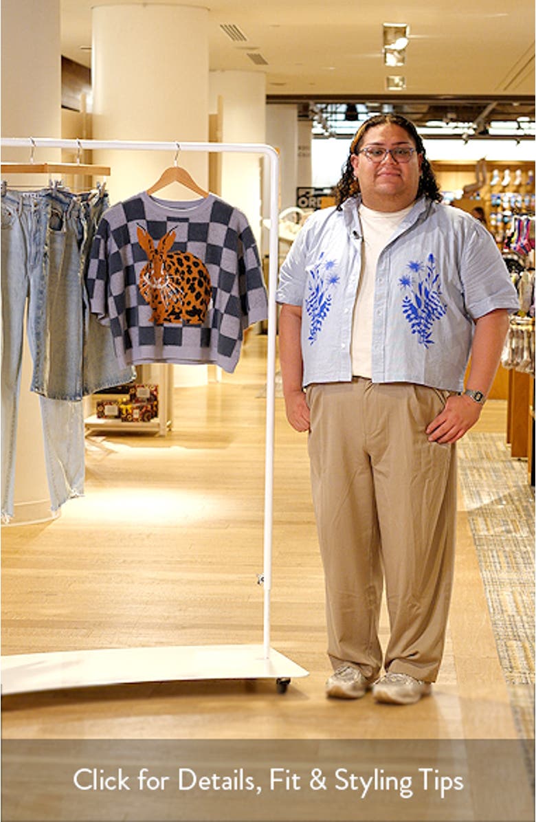 Leopard Bunny Short Sleeve Sweater, sales video thumbnail