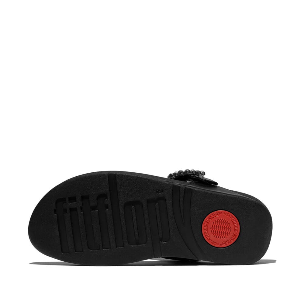 FitFlop Lulu Crystal-Buck le Toe-Post, Alternate, color, All Black