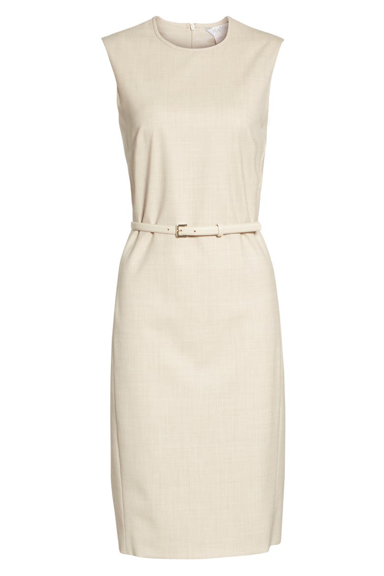 Petra Stretch Wool Dress, Alternate, color, BEIGE