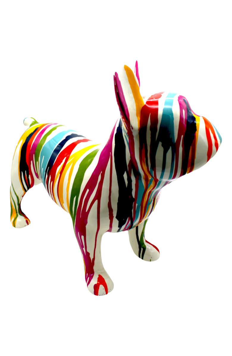 INTERIOR ILLUSIONS 17.5-Inch Graffiti Pup French Bulldog Statue, Alternate, color, Graffiti/Multi-Color