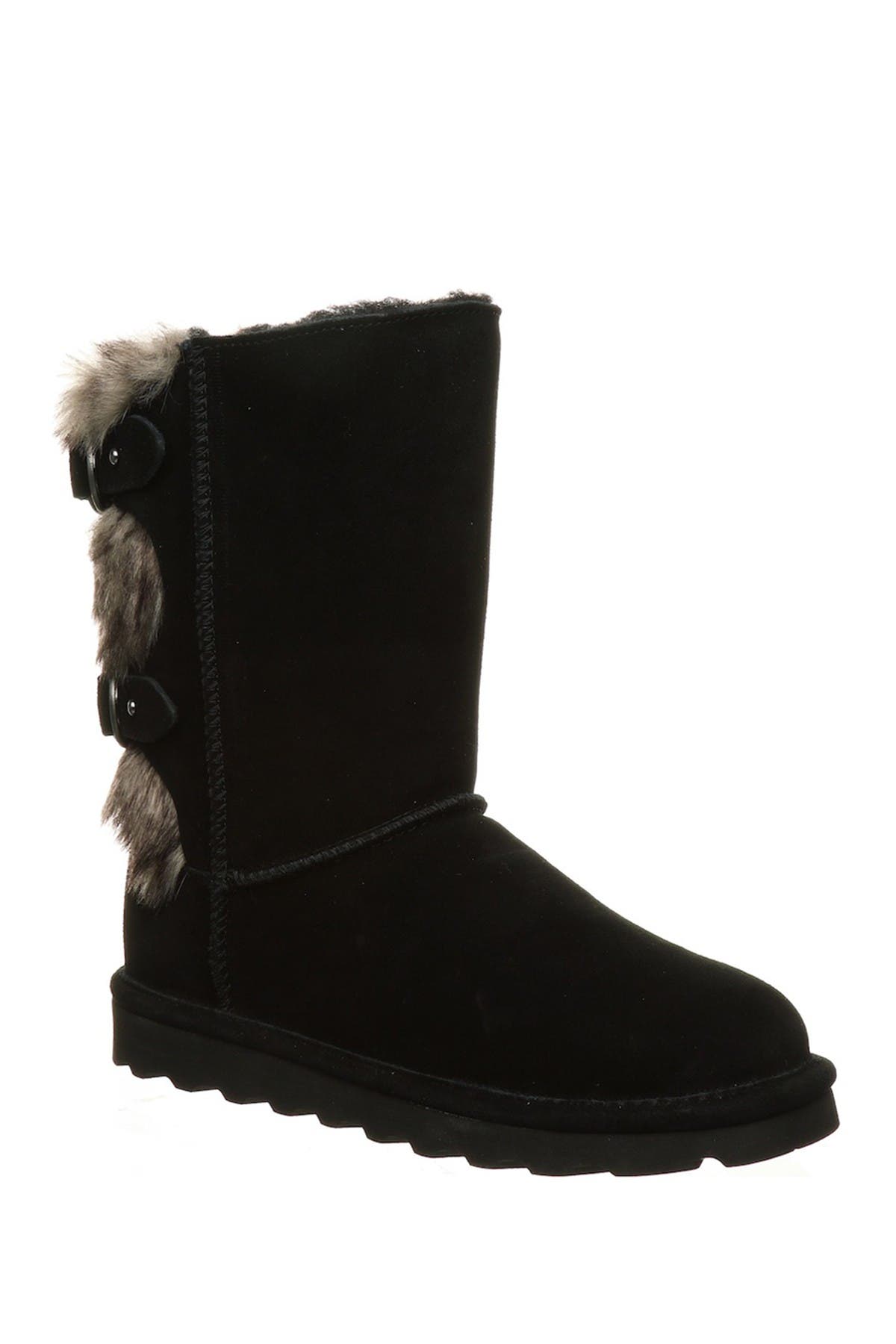 BEARPAW Eloise Faux Fur Buckled Strap Boot