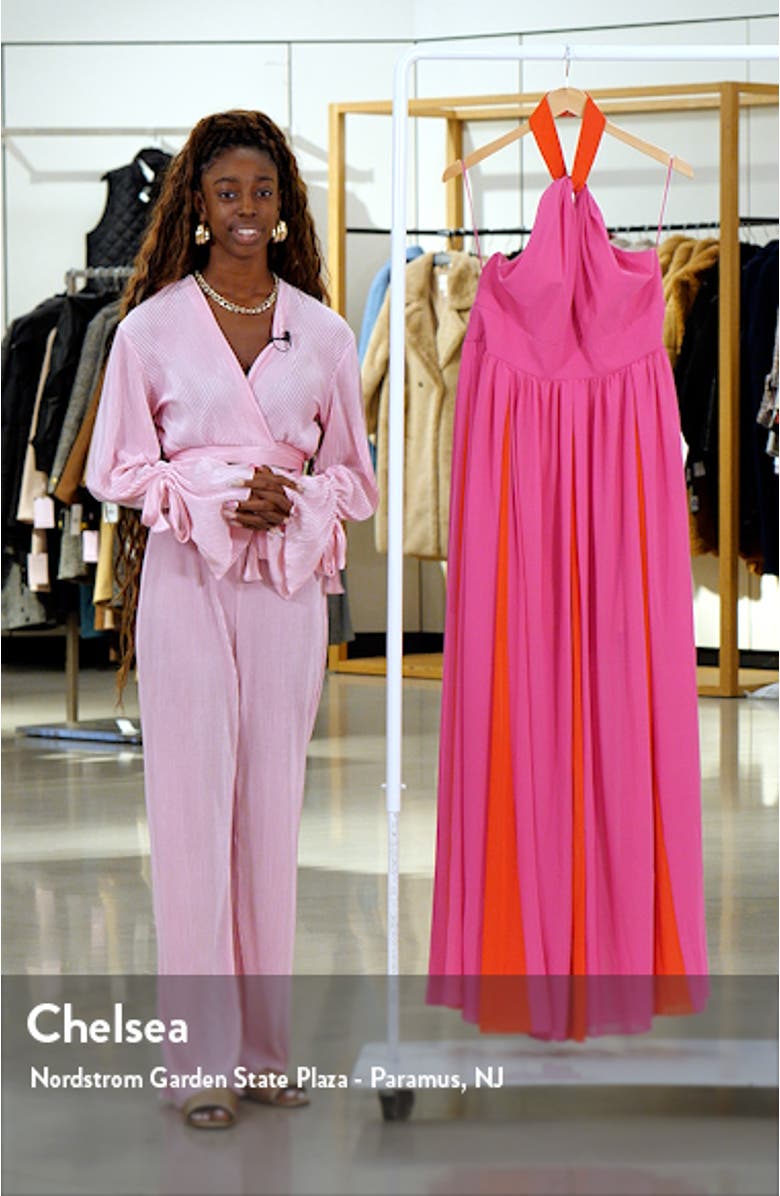 Meg Two-Tone Halter Gown, sales video thumbnail