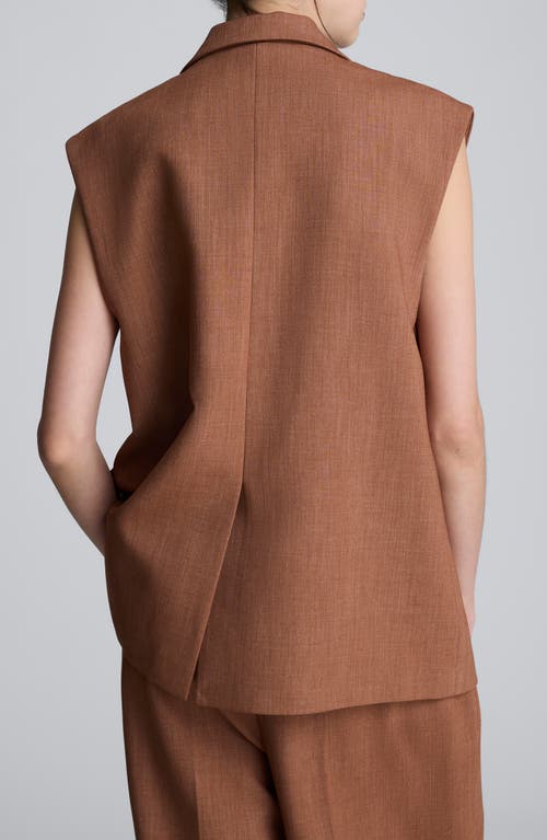 Kenneth Cole Oversize Vest In Brown