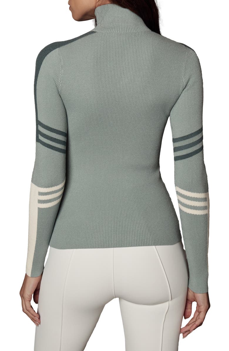 Alp N Rock Kate Quarter Zip Rib Sweater, Alternate, color, Silver Blue