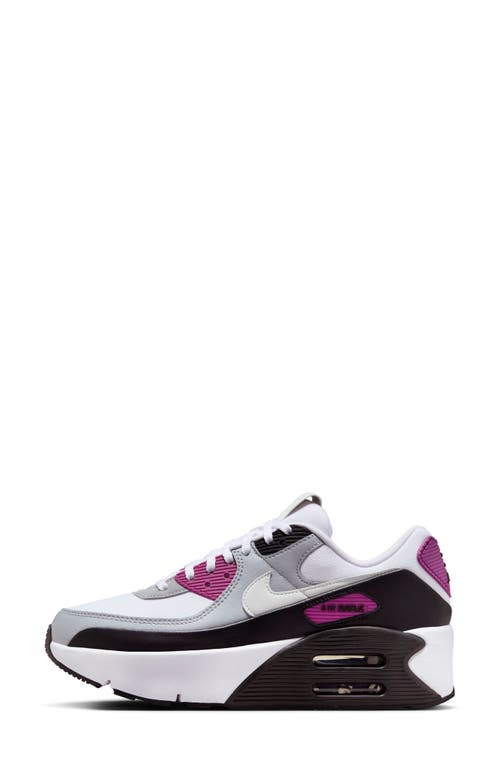 Nike Air Max 90 Lv8 Platform Sneaker In White/dust/berry
