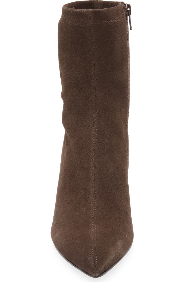 rag & bone Britt Pointed Toe Sock Bootie, Alternate, color, Dark Espresso Suede