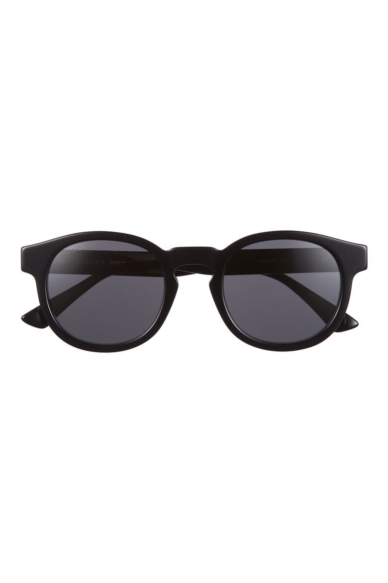 49mm Oval Sunglasses, Main, color, BLACK BLACK GREY