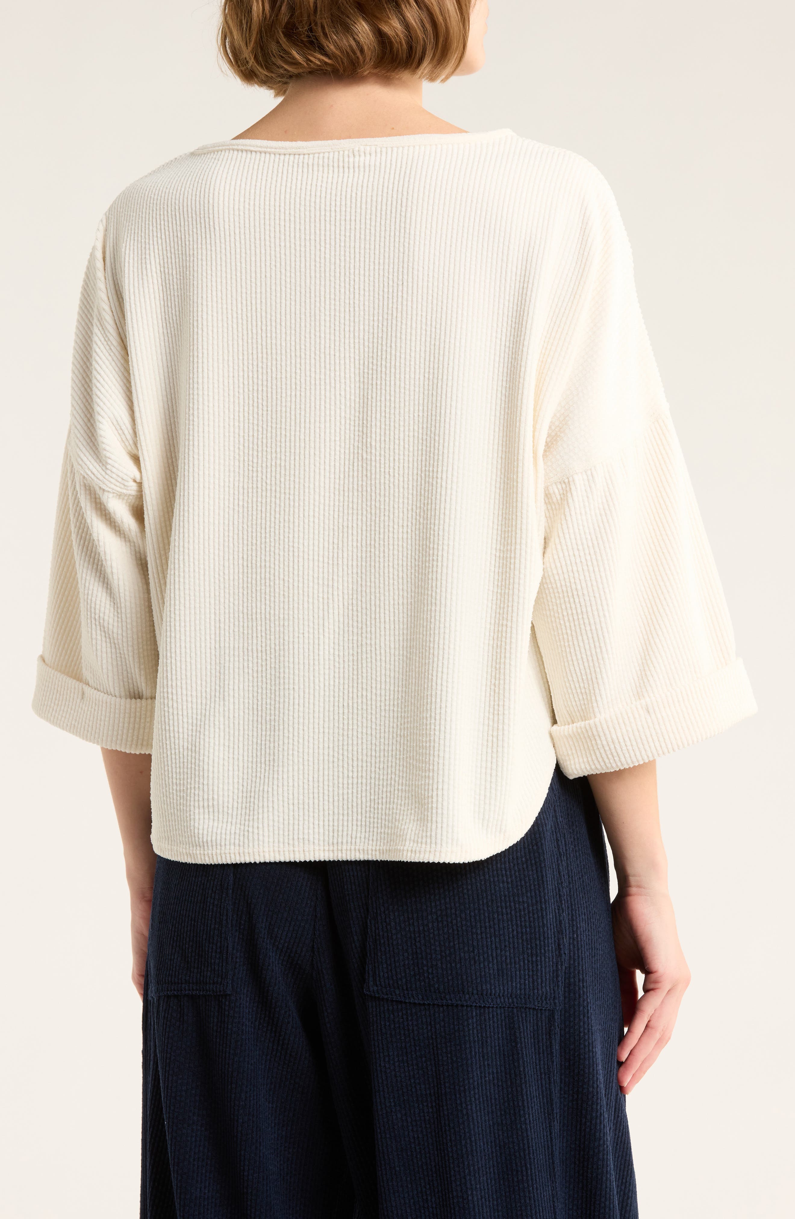 Long Sleeve Knit Corduroy Top - image 4