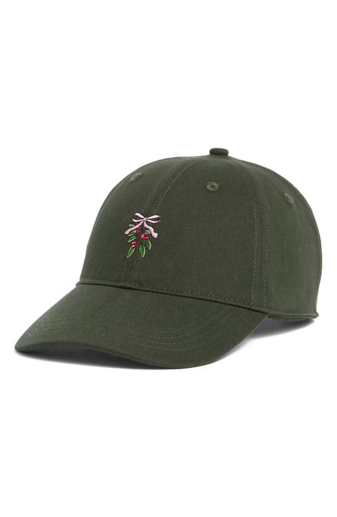 Mistletoe Embroidered Baseball Cap