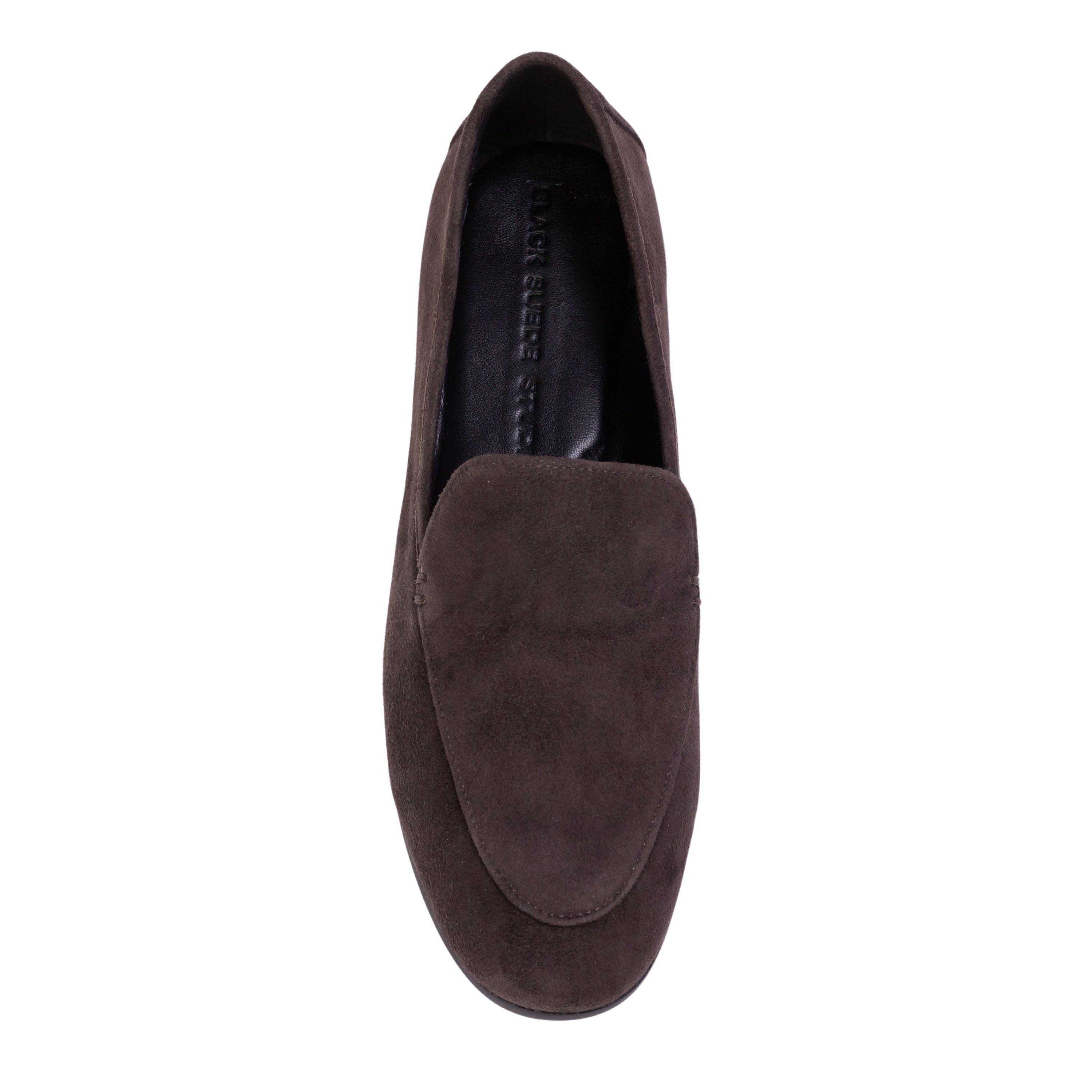 Allie Suede Loafer, Alternate, color, Hot Fudge Suede