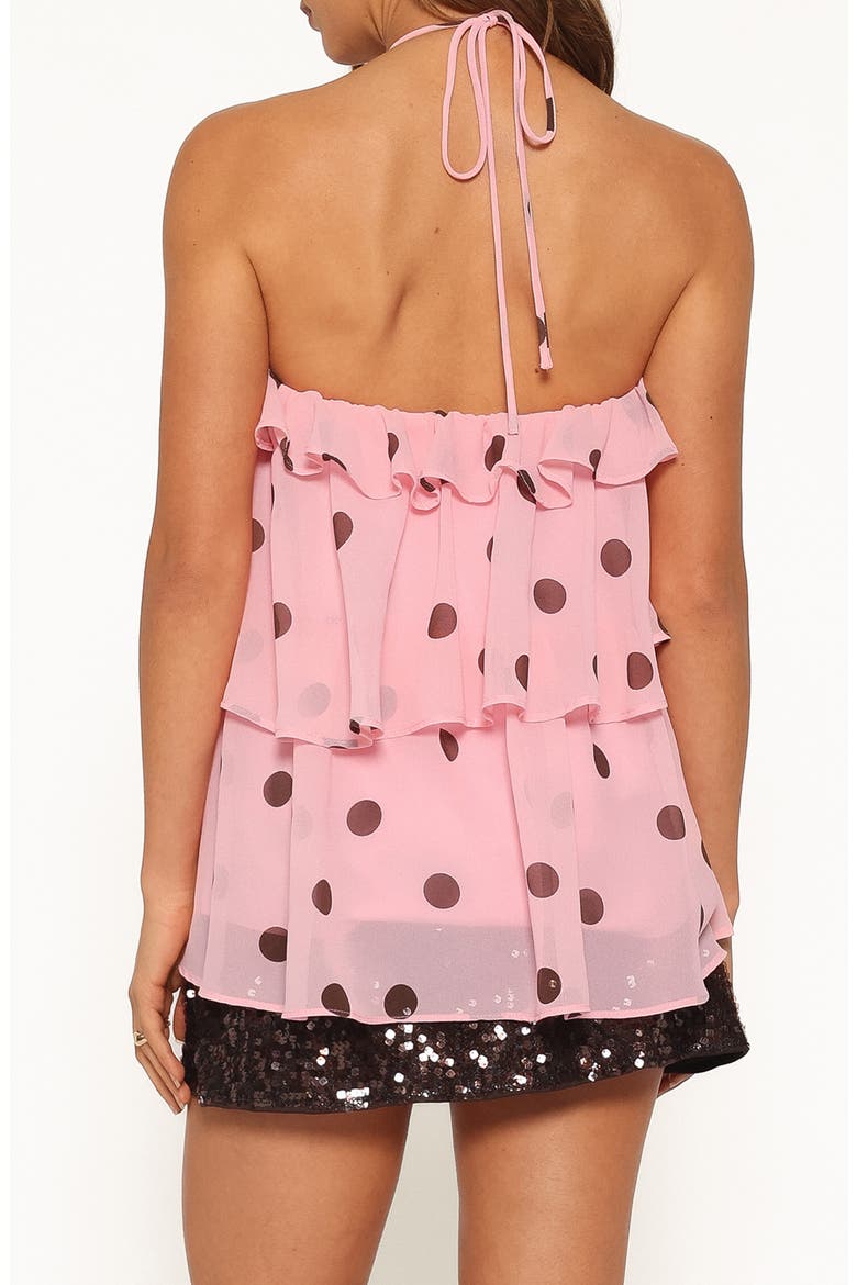 Helena Halterneck Top, Alternate, color, PINK POLKA DOT