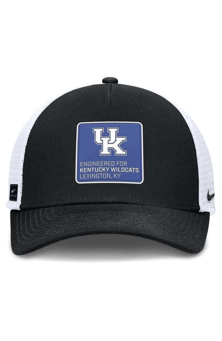 Nike Men's Nike Black/White Kentucky Wildcats 2025 On-Field Rise Engineered Trucker Adjustable Hat, Alternate, color, Black