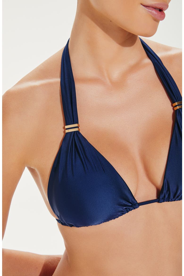 Bia Tube Halter Bikini Top, Alternate, color, NAVY
