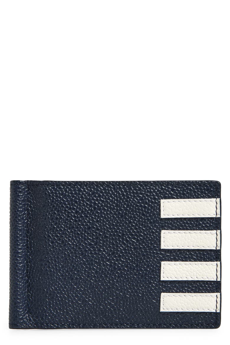 4-Bar Leather Bifold Wallet, Main, color, NAVY