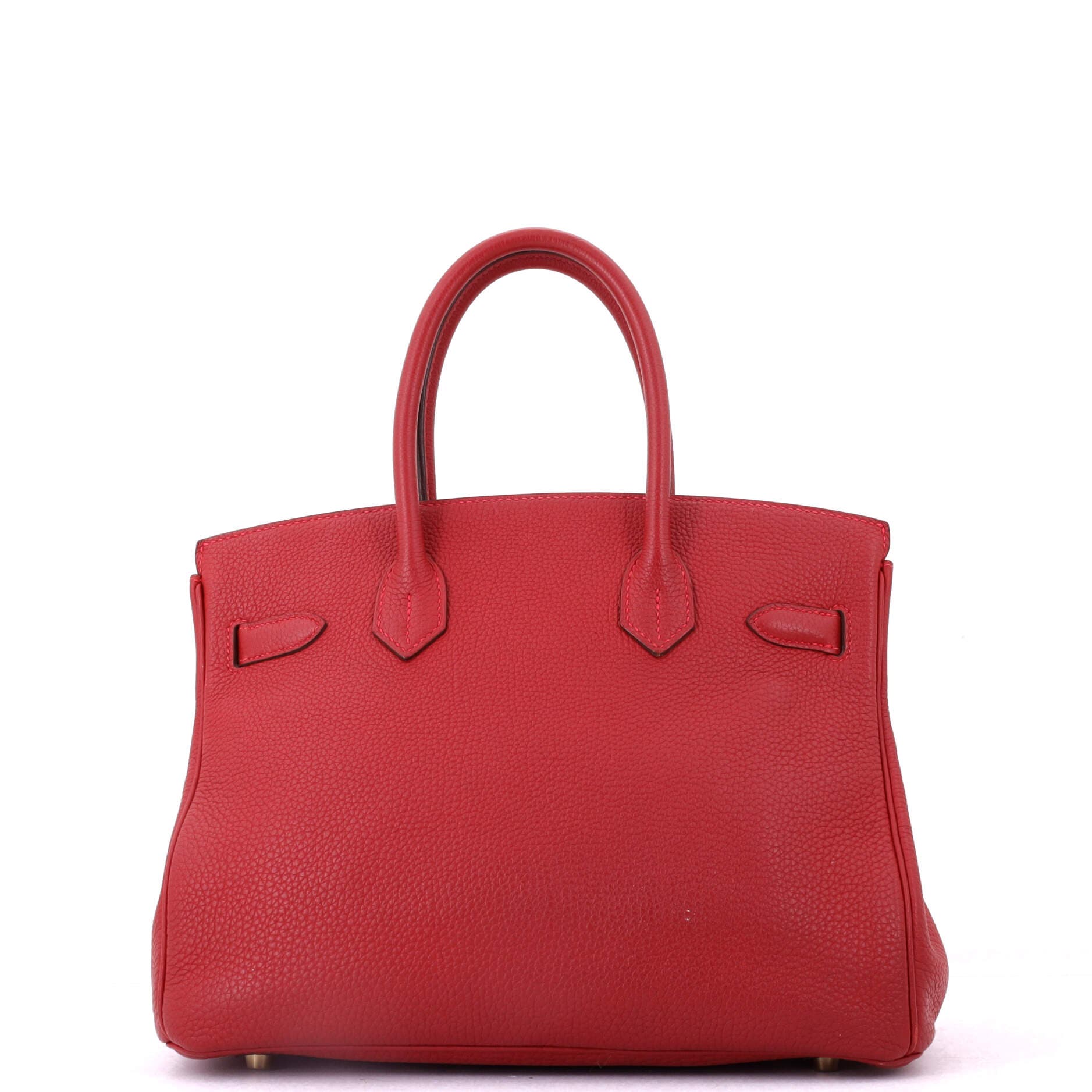 Pre-Owned Hermes Birkin Handbag Red Togo with Gold Hardware 30, Alternate, color, Rouge Vif