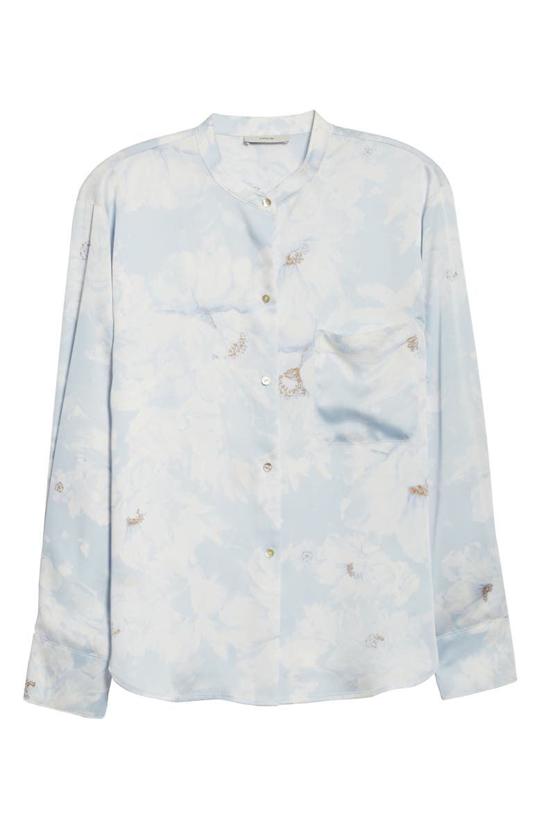 Vince Magnolia Band Collar Blouse, Alternate, color,