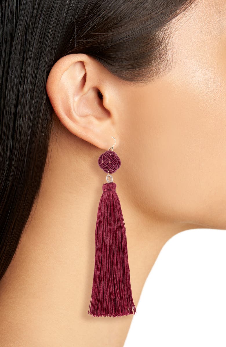 Serefina Tassel Drop Earrings, Alternate, color, 