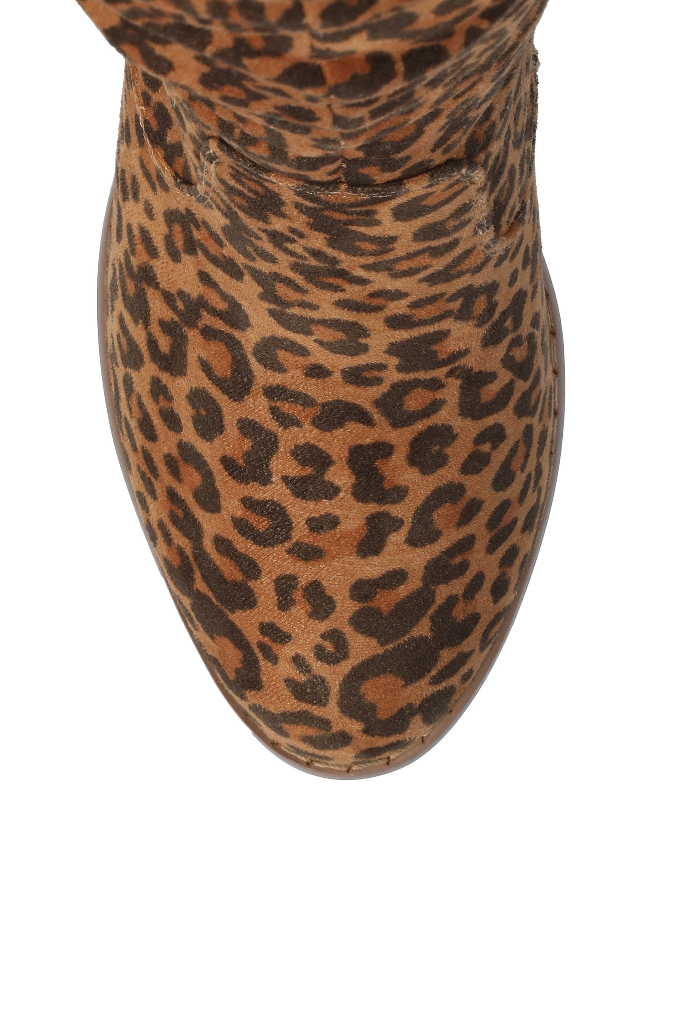 Kaison Wide Calf Ruched Tall Boot - Wide Calf, Alternate, color, LEOPARD