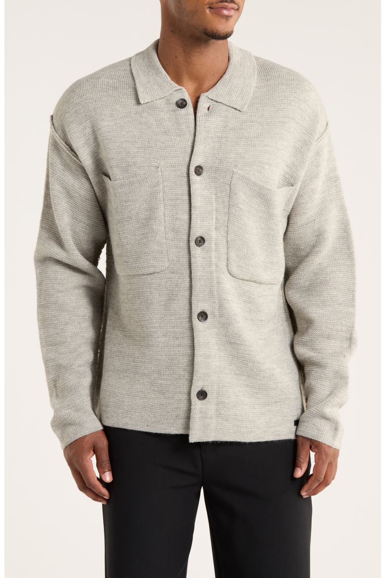 Boxy Cardigan, Main, color, HEATHER LIGHT GREY