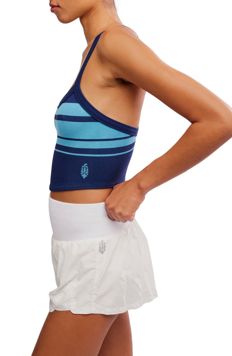 Free People FP Movement All Clear Stripe Camisole, Alternate, color, Midnight Navy Combo