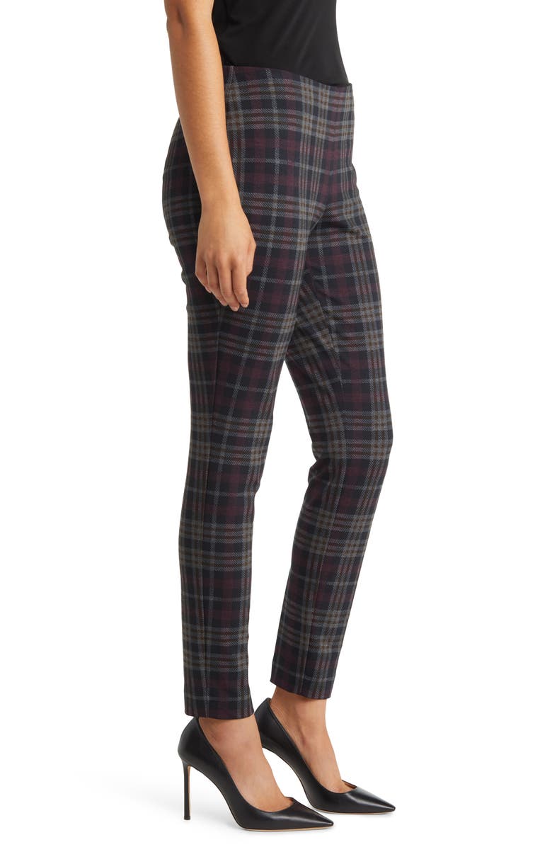 Anne Klein Plaid Slim Fit Ankle Pants, Alternate, color, 