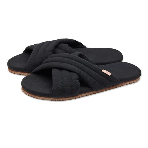Women's Quilted Cross-Strap Slipper / House Shoes