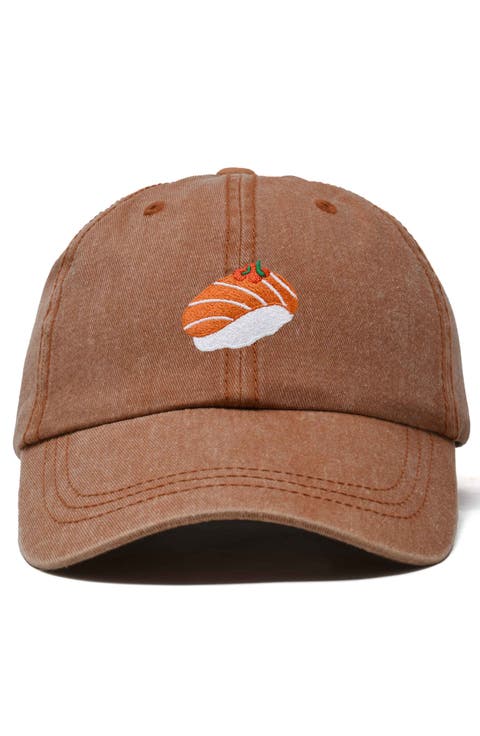 Salmon Sushi Embroidered Dad Cap