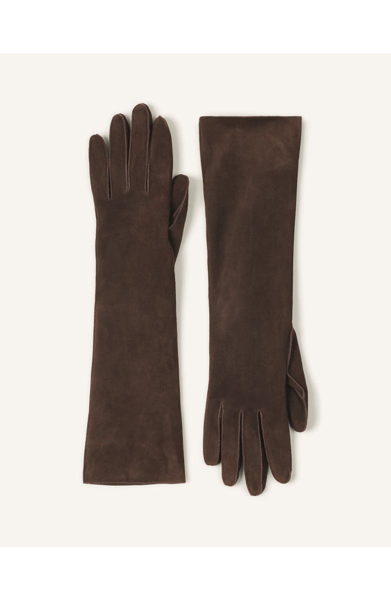 Lanvin LONG SLIM SUEDE GLOVES, Main, color,