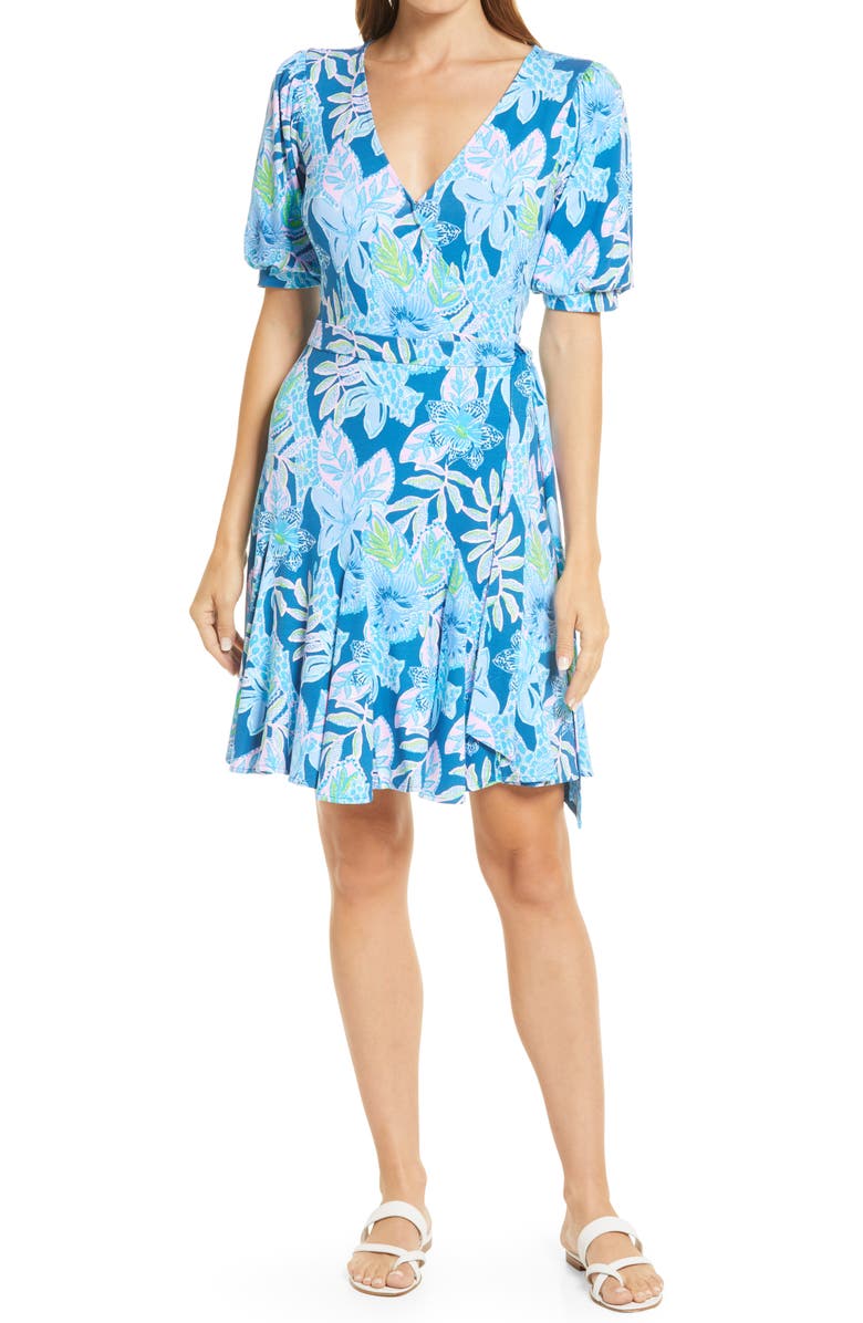 Lilly Pulitzer<sup>®</sup> Kessler Print Wrap Dress, Main, color, 